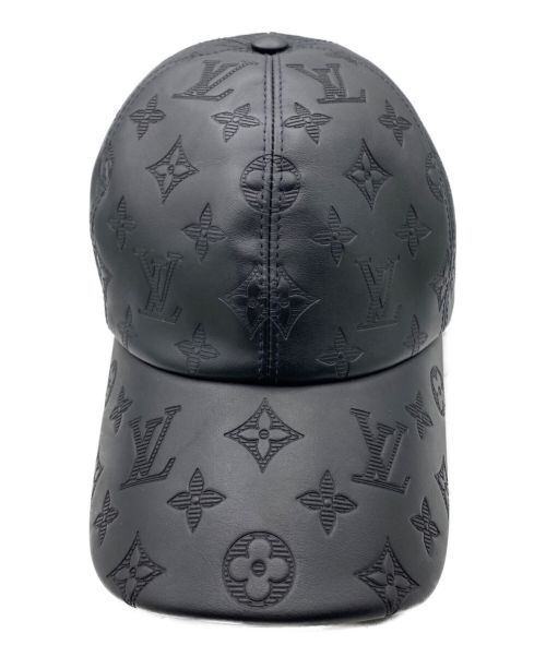 LOUIS VUITTON（ルイ ヴィトン）LOUIS VUITTON (ルイ ヴィトン) モノグラムレザーキャップ ブラック サイズ:-の古着・服飾アイテム