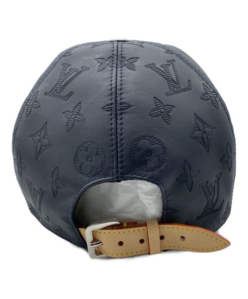 LOUIS VUITTON（ルイ ヴィトン）LOUIS VUITTON (ルイ ヴィトン) モノグラムレザーキャップ ブラック サイズ:-の古着・服飾アイテム