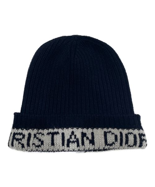 Christian Dior（クリスチャン ディオール）Christian Dior (クリスチャン ディオール) ロゴビーニー ネイビー サイズ:‐の古着・服飾アイテム