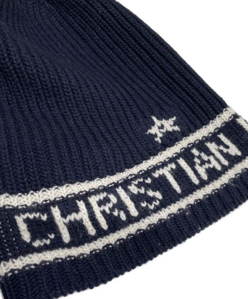 Christian Dior（クリスチャン ディオール）Christian Dior (クリスチャン ディオール) ロゴビーニー ネイビー サイズ:‐の古着・服飾アイテム