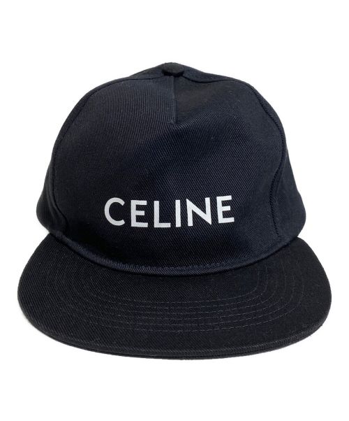 CELINE（セリーヌ）CELINE (セリーヌ) ロゴキャップ ブラック サイズ:Mの古着・服飾アイテム