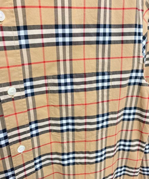 BURBERRY（バーバリー）BURBERRY (バーバリー) ノバチェックドレスシャツ ブラウン サイズ:Sの古着・服飾アイテム