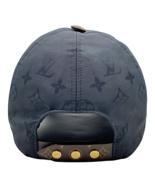 LOUIS VUITTON（ルイ ヴィトン）LOUIS VUITTON (ルイ ヴィトン) モノグラム・レザーナイロンキャップ ブラック×ブラウン サイズ:Mの古着・服飾アイテム