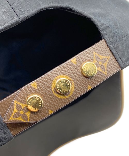 LOUIS VUITTON（ルイ ヴィトン）LOUIS VUITTON (ルイ ヴィトン) モノグラム・レザーナイロンキャップ ブラック×ブラウン サイズ:Mの古着・服飾アイテム