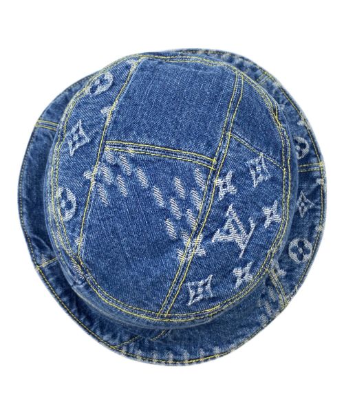 LOUIS VUITTON（ルイ ヴィトン）LOUIS VUITTON (ルイ ヴィトン) ボネ・ダミエ ジャイアント ウェーブ インディゴ サイズ:58の古着・服飾アイテム