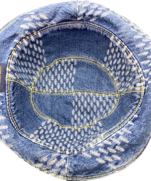 LOUIS VUITTON（ルイ ヴィトン）LOUIS VUITTON (ルイ ヴィトン) ボネ・ダミエ ジャイアント ウェーブ インディゴ サイズ:58の古着・服飾アイテム