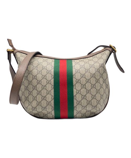 GUCCI（グッチ）GUCCI (グッチ) GGスモール クロスボディバッグ ブラウンの古着・服飾アイテム