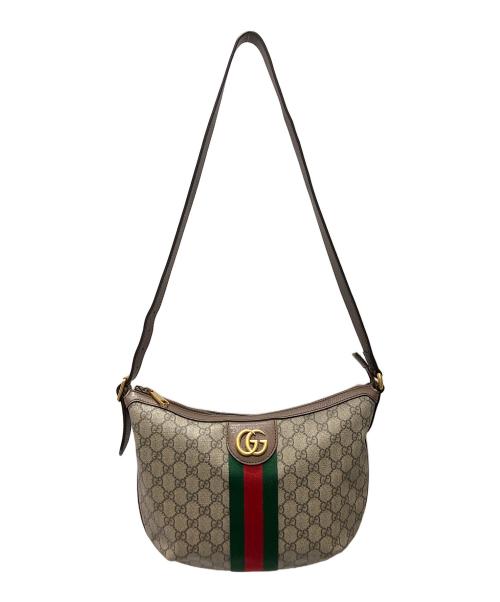 GUCCI（グッチ）GUCCI (グッチ) GGスモール クロスボディバッグ ブラウンの古着・服飾アイテム