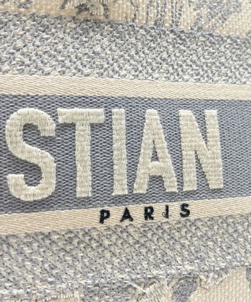 Christian Dior（クリスチャン ディオール）Christian Dior (クリスチャン ディオール) ブックトート ミディアムバッグ グレー×ホワイト サイズ:Mの古着・服飾アイテム