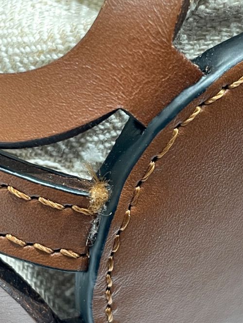 LOEWE（ロエベ）LOEWE (ロエベ) アナグラムカットアウトポケット ブラウン×ベージュの古着・服飾アイテム