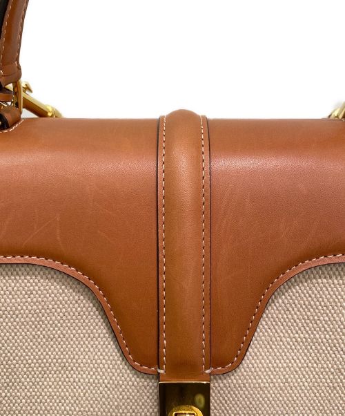 CELINE（セリーヌ）CELINE (セリーヌ) セーズ16スモール ブラウン×ベージュ サイズ:スモールの古着・服飾アイテム