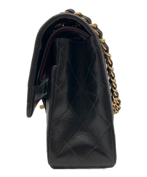 CHANEL（シャネル）CHANEL (シャネル) Wフラップチェーンショルダーバッグ ブラック サイズ:25の古着・服飾アイテム