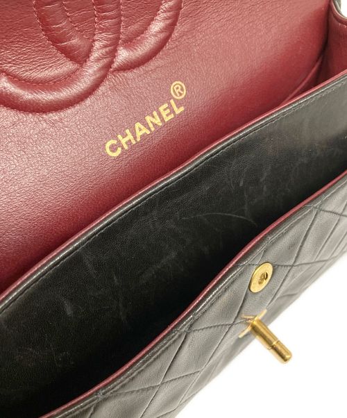 CHANEL（シャネル）CHANEL (シャネル) Wフラップチェーンショルダーバッグ ブラック サイズ:25の古着・服飾アイテム