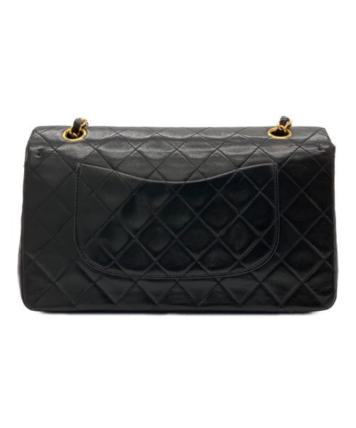 CHANEL（シャネル）CHANEL (シャネル) Wフラップチェーンショルダーバッグ ブラック サイズ:25の古着・服飾アイテム