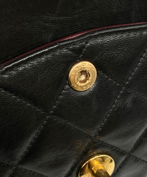 CHANEL（シャネル）CHANEL (シャネル) Wフラップチェーンショルダーバッグ ブラック サイズ:25の古着・服飾アイテム