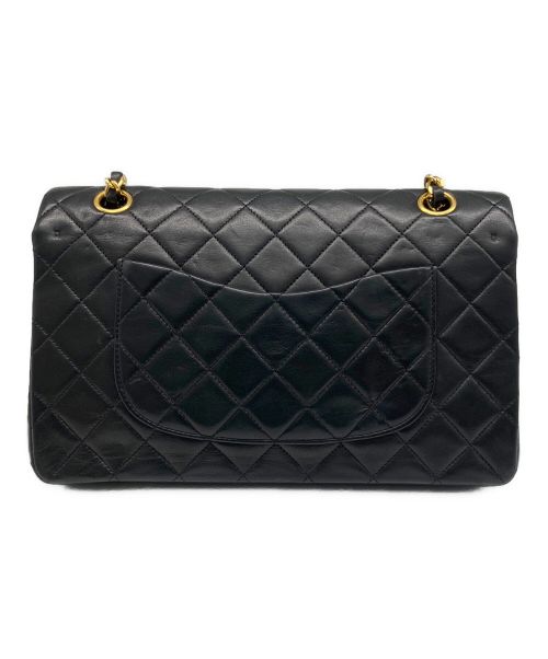 CHANEL（シャネル）CHANEL (シャネル) Wフラップチェーンショルダーバッグ ブラック サイズ:25の古着・服飾アイテム