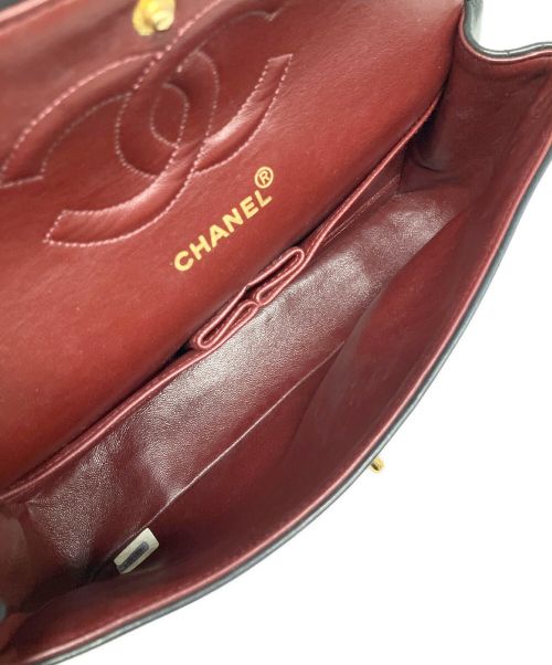 CHANEL（シャネル）CHANEL (シャネル) Wフラップチェーンショルダーバッグ ブラック サイズ:25の古着・服飾アイテム