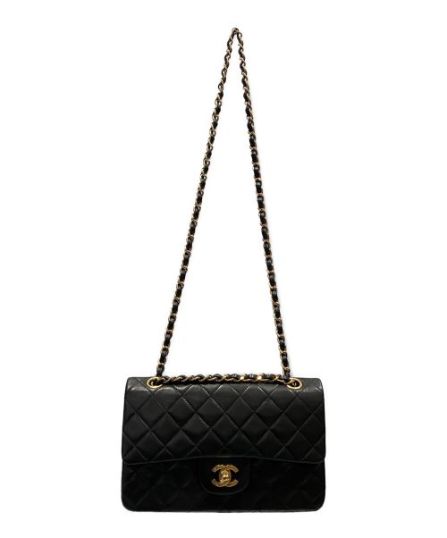 CHANEL（シャネル）CHANEL (シャネル) Wフラップチェーンショルダーバッグ ブラック サイズ:-の古着・服飾アイテム