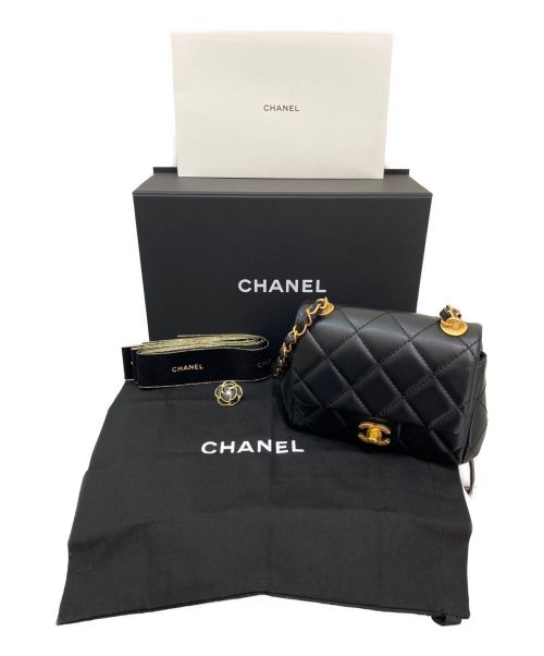 CHANEL（シャネル）CHANEL (シャネル) チェーンショルダーバッグ ブラックの古着・服飾アイテム