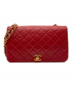 CHANELシャネル）の古着「マトラッセ フルフラップチェーンショルダーバッグ」｜レッド