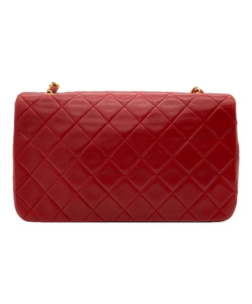 CHANEL（シャネル）CHANEL (シャネル) マトラッセ フルフラップチェーンショルダーバッグ レッド サイズ:23の古着・服飾アイテム
