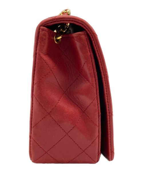 CHANEL（シャネル）CHANEL (シャネル) マトラッセ フルフラップチェーンショルダーバッグ レッド サイズ:23の古着・服飾アイテム