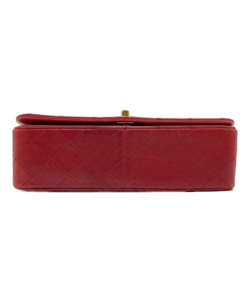 CHANEL（シャネル）CHANEL (シャネル) マトラッセ フルフラップチェーンショルダーバッグ レッド サイズ:23の古着・服飾アイテム