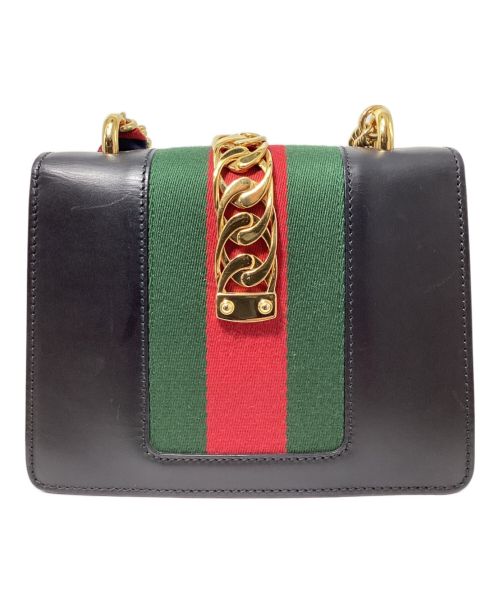 GUCCI（グッチ）GUCCI (グッチ) シルビィショルダーバッグ ブラックの古着・服飾アイテム