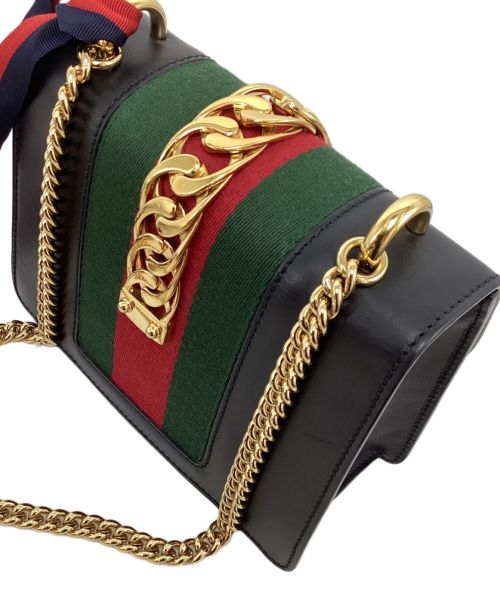 GUCCI（グッチ）GUCCI (グッチ) シルビィショルダーバッグ ブラックの古着・服飾アイテム