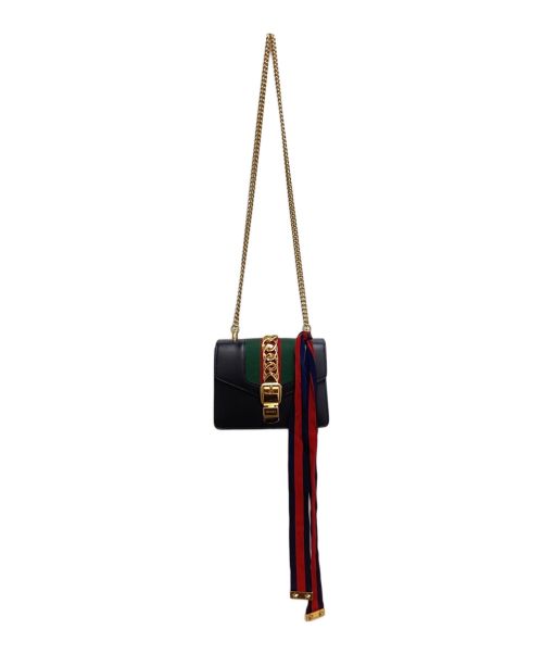 GUCCI（グッチ）GUCCI (グッチ) シルビィショルダーバッグ ブラックの古着・服飾アイテム