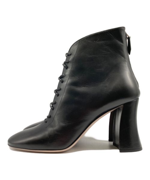 MIU MIU（ミュウミュウ）MIU MIU (ミュウミュウ) レースアップブーツ ブラック サイズ:35の古着・服飾アイテム