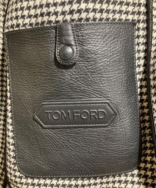 TOM FORD（トムフォード）TOM FORD (トムフォード) チェスターコート ホワイト×ブラック サイズ:44の古着・服飾アイテム