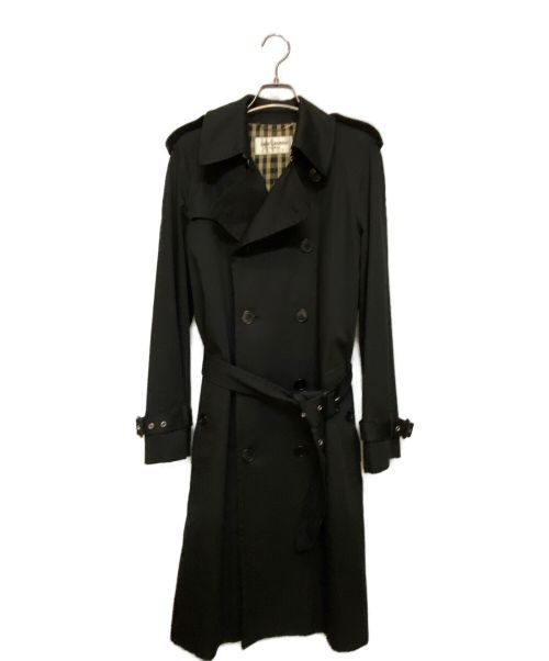 Saint Laurent Paris（サンローランパリ）Saint Laurent Paris (サンローランパリ) ダブルブレスト トレンチコート/エディ期/Archive ブラック サイズ:44の古着・服飾アイテム