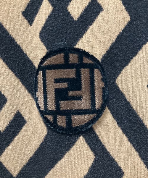 FENDI（フェンディ）FENDI (フェンディ) FFロゴニットジャケット ブラウン サイズ:44の古着・服飾アイテム