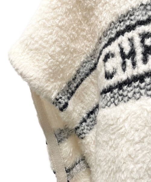 Christian Dior（クリスチャン ディオール）Christian Dior (クリスチャン ディオール) ロゴニットポンチョ アイボリー サイズ:Sの古着・服飾アイテム