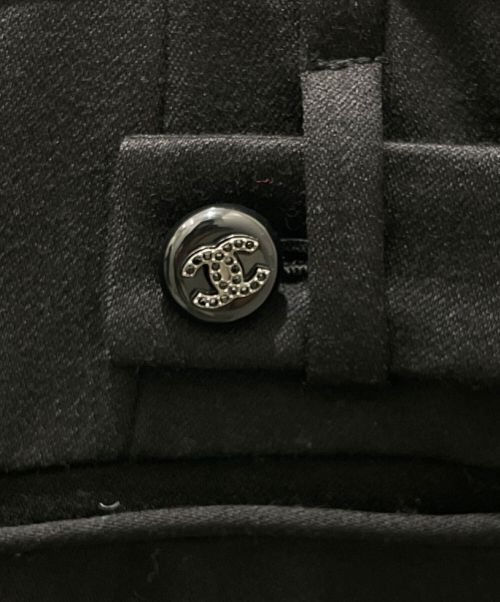 CHANEL（シャネル）CHANEL (シャネル) サイドアジャスタースラックス ブラック サイズ:42の古着・服飾アイテム