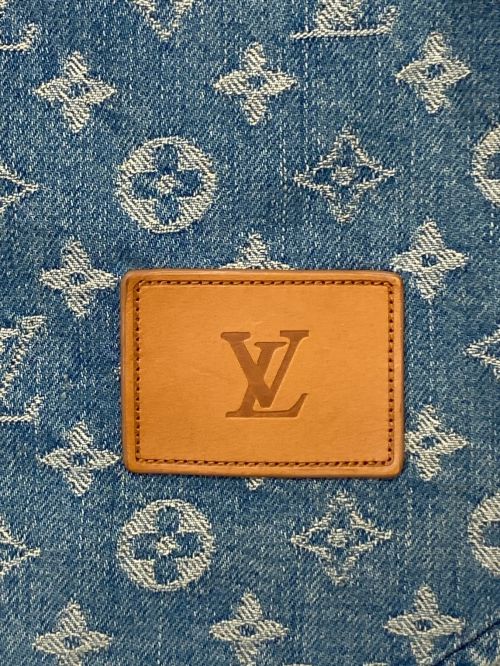 LOUIS VUITTON（ルイ ヴィトン）LOUIS VUITTON (ルイ ヴィトン) SUPREME (シュプリーム) Jacquard Denim Baseball Jersey インディゴ サイズ:Sの古着・服飾アイテム