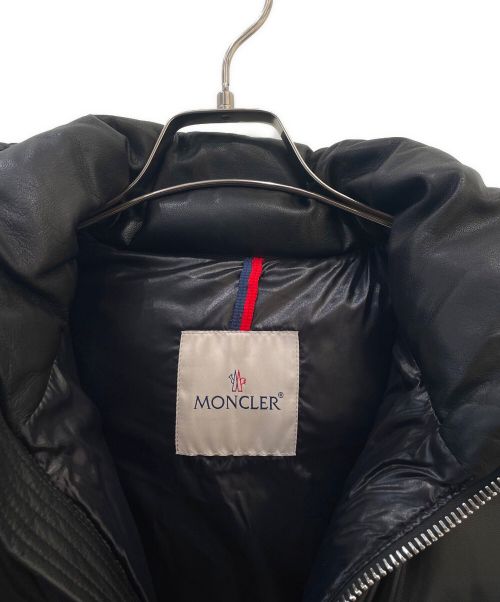 MONCLER（モンクレール）MONCLER (モンクレール) DASSIN レザーダウンジャケット ブラック サイズ:2の古着・服飾アイテム