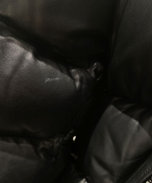 MONCLER（モンクレール）MONCLER (モンクレール) DASSIN レザーダウンジャケット ブラック サイズ:2の古着・服飾アイテム