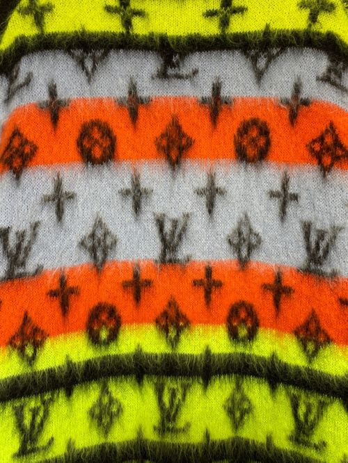 LOUIS VUITTON（ルイ ヴィトン）LOUIS VUITTON (ルイ ヴィトン) モノグラムモヘアカーディガン マルチカラー サイズ:Lの古着・服飾アイテム