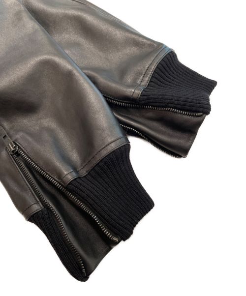 LOUIS VUITTON（ルイ ヴィトン）LOUIS VUITTON (ルイ ヴィトン) ジップ レザー ジャケット ブラック サイズ:48の古着・服飾アイテム