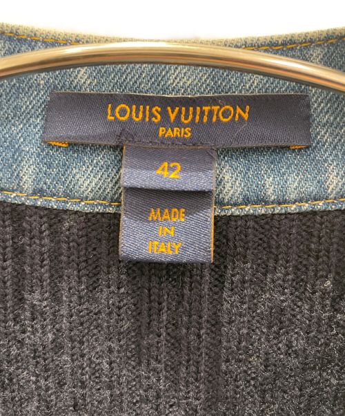 LOUIS VUITTON（ルイ ヴィトン）LOUIS VUITTON (ルイ ヴィトン) デニムニットワンピース ネイビー×インディゴ サイズ:42の古着・服飾アイテム