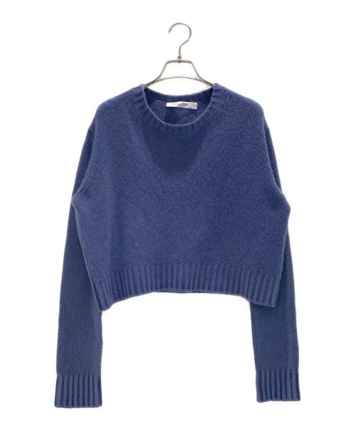 Christian Dior（クリスチャン ディオール）Christian Dior (クリスチャン ディオール) J'ADIOR バック ロゴ ニット プルオーバー ブルー サイズ:38の古着・服飾アイテム