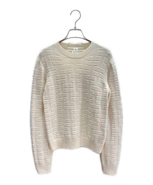 HERMES（エルメス）HERMES (エルメス) 100% wool crew neck knit ベージュ サイズ:36 未使用品の古着・服飾アイテム