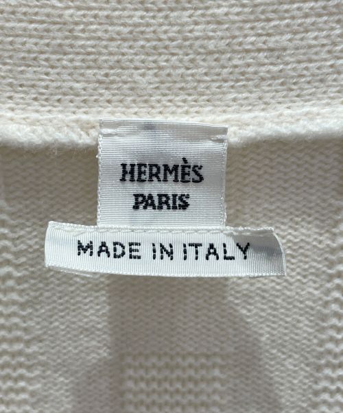 HERMES（エルメス）HERMES (エルメス) ロングカーディガン ベージュ サイズ:40の古着・服飾アイテム