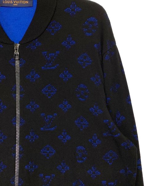 LOUIS VUITTON（ルイ ヴィトン）LOUIS VUITTON (ルイ ヴィトン) ドロップニードルモノグラムボンバージャケット ブラック サイズ:Mの古着・服飾アイテム