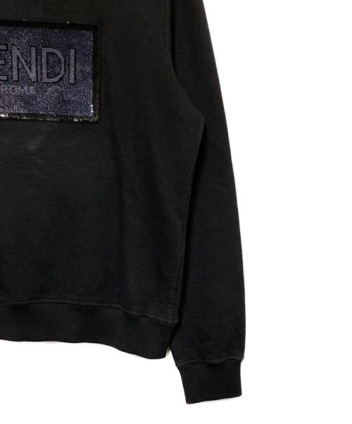 FENDI（フェンディ）FENDI (フェンディ) スパンコールロゴスウェット ブラック サイズ:Sの古着・服飾アイテム