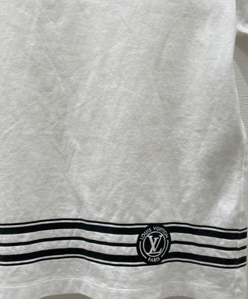 LOUIS VUITTON（ルイ ヴィトン）LOUIS VUITTON (ルイ ヴィトン) LV Logo Chain Print T-Shirt ホワイト サイズ:XLの古着・服飾アイテム