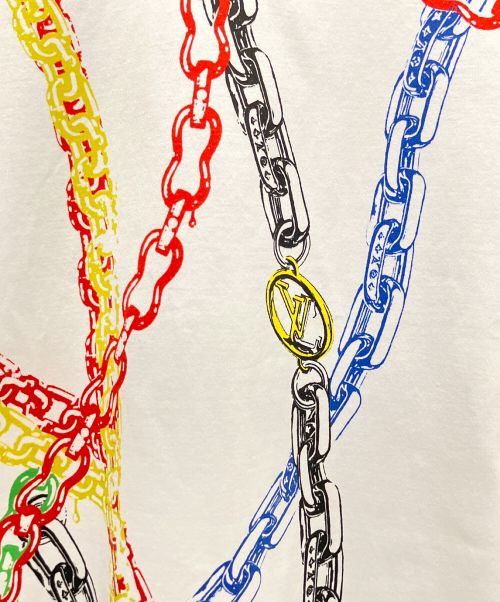 LOUIS VUITTON（ルイ ヴィトン）LOUIS VUITTON (ルイ ヴィトン) マルチカラー LVチェーンプリントTシャツ マルチカラー サイズ:Sの古着・服飾アイテム