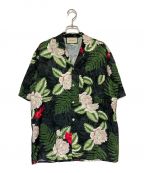 GUCCIグッチ）の古着「ハワイアンシャツ」｜ブラック